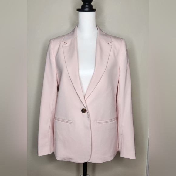 J.Crew factory $198 One Button Blazer Sunwashed Pink Size 6 BO599 - Picture 1 of 9